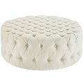 Modway Furniture 16.5 H x 40 W x 40 L in. Amour Upholstered Fabric Ottoman, Beige EEI-2225-BEI